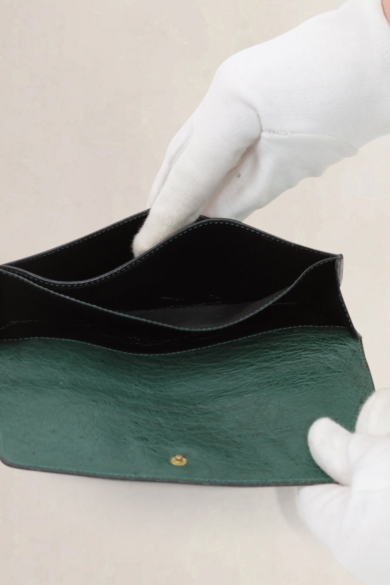 Delvaux Green Ostrich Wallet