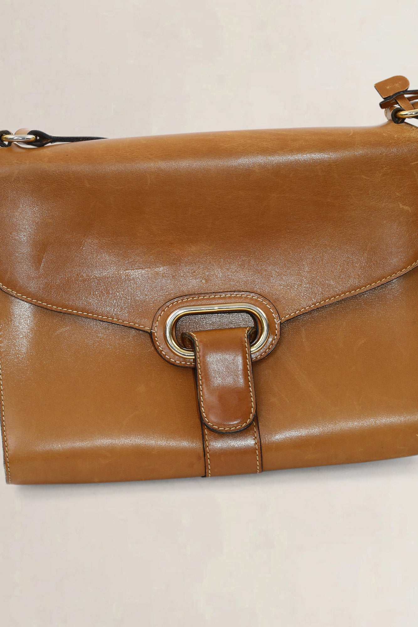 Delvaux Cognac Shoulder Bag