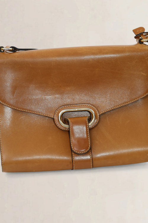 Delvaux Cognac Shoulder Bag