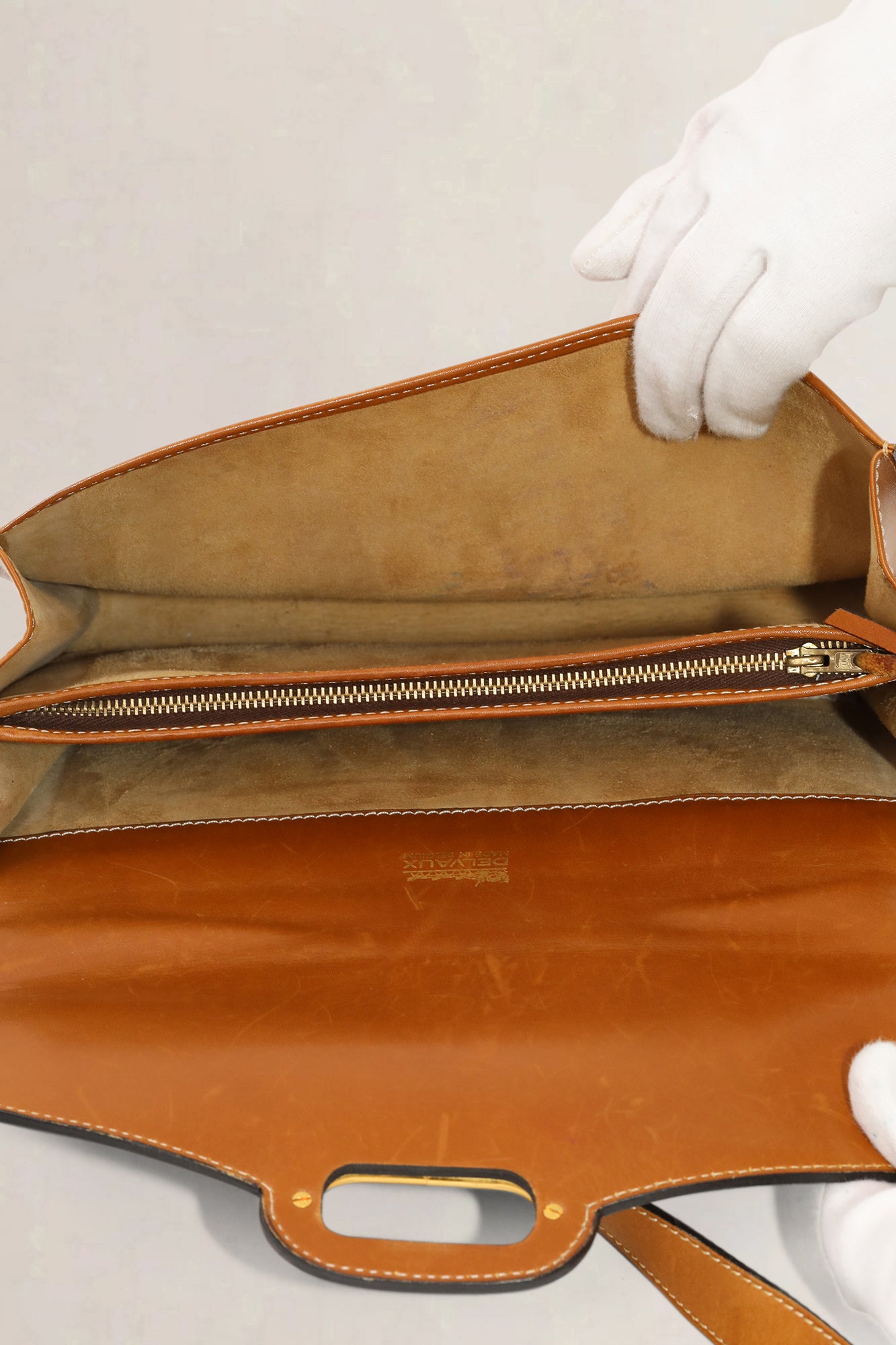 Delvaux Cognac Shoulder Bag