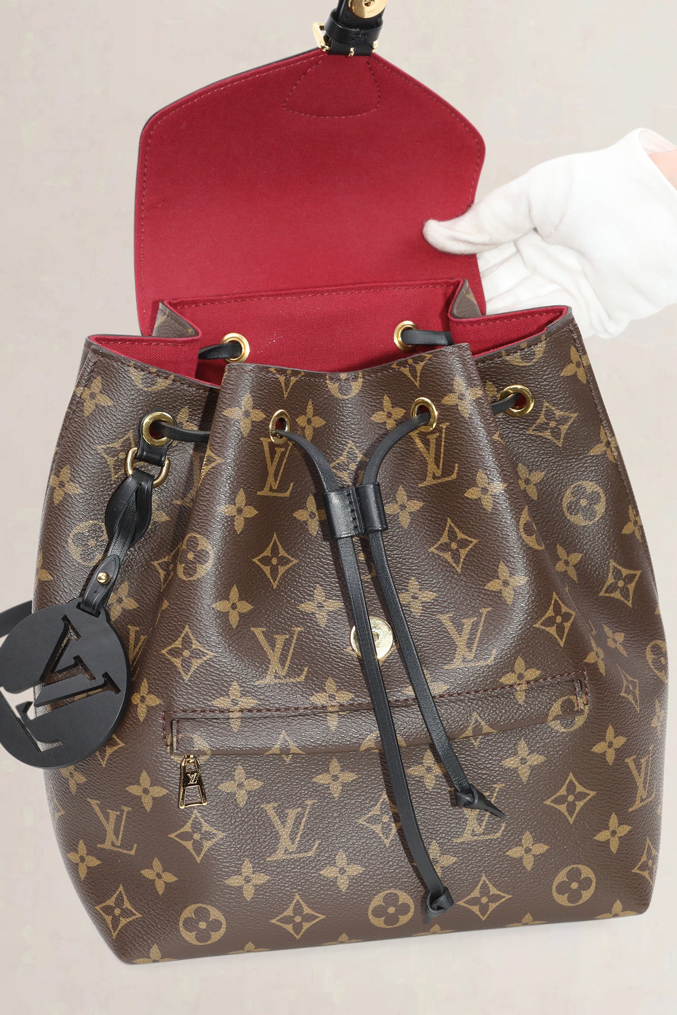 Louis Vuitton Black/Monogram Montsouris MM Backpack