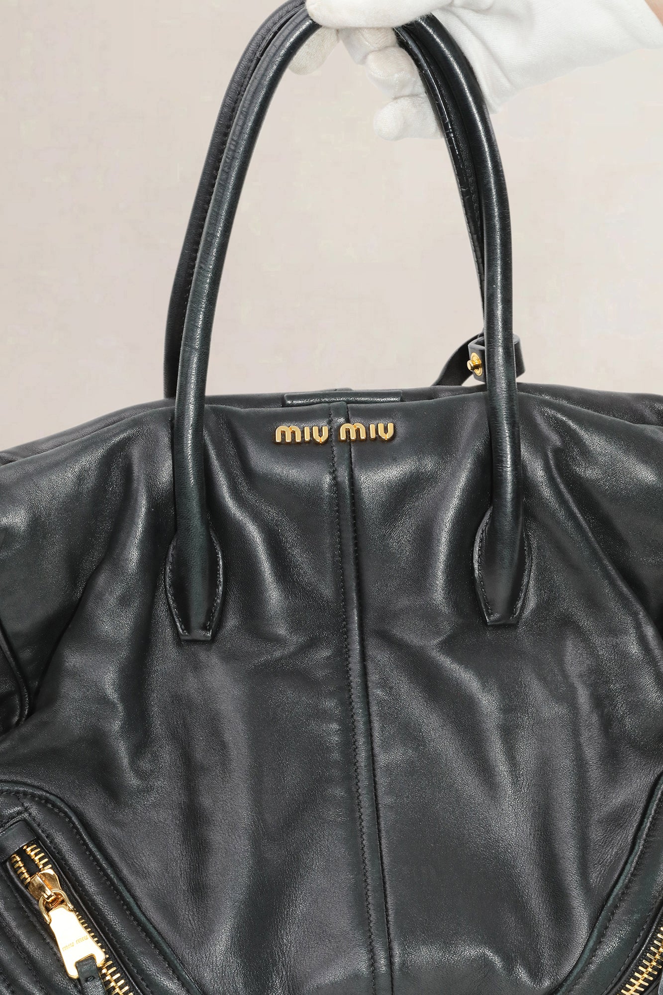 Miu Miu Black Leather — preloved
