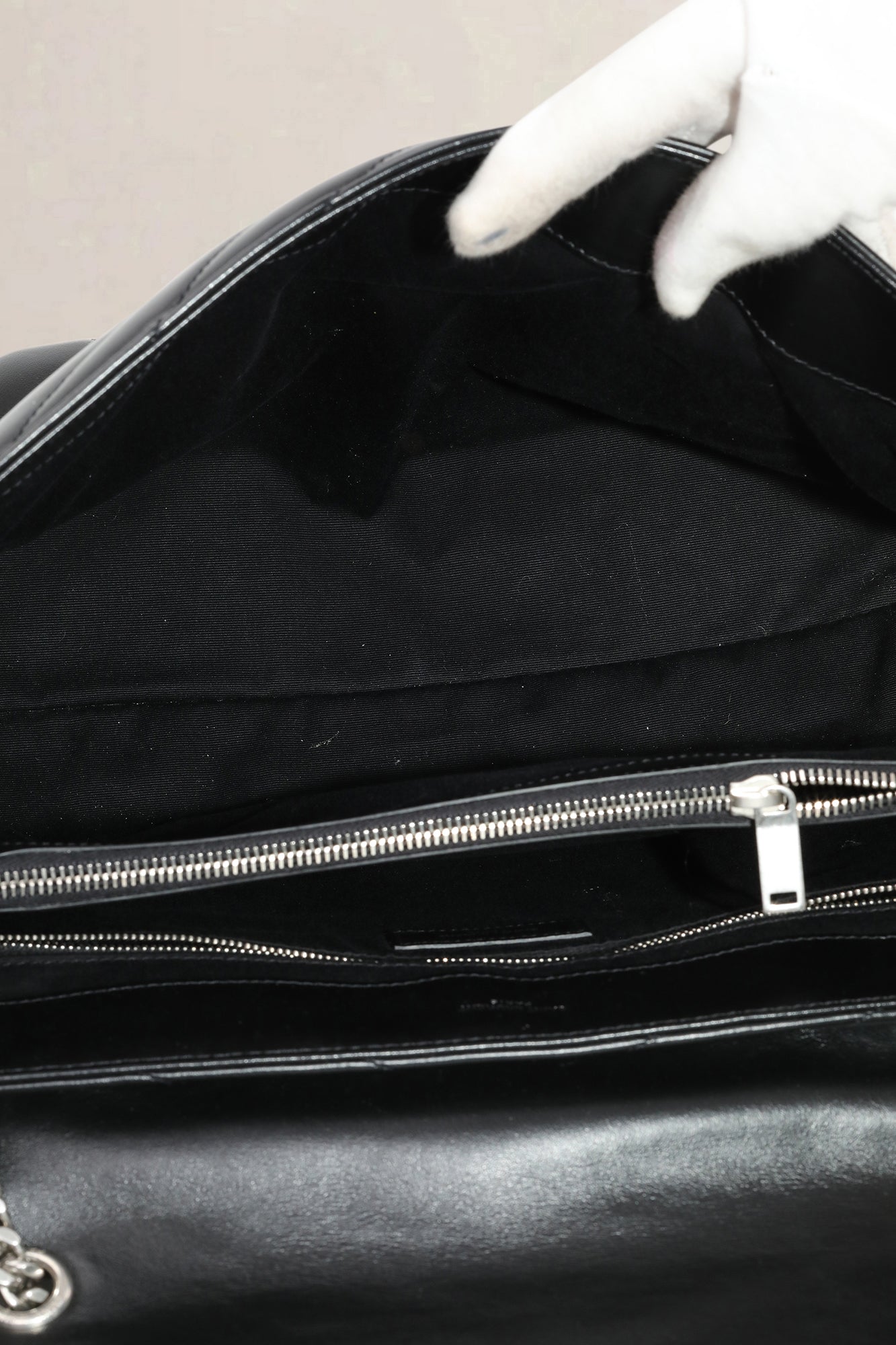YSL Black Loulou Large Shoulder Bag