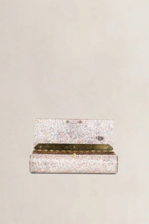 Rialto NY Confetti Lucite Clutch