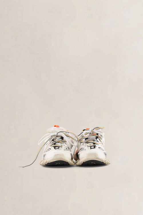 Balenciaga White/Orange Track Sneakers
