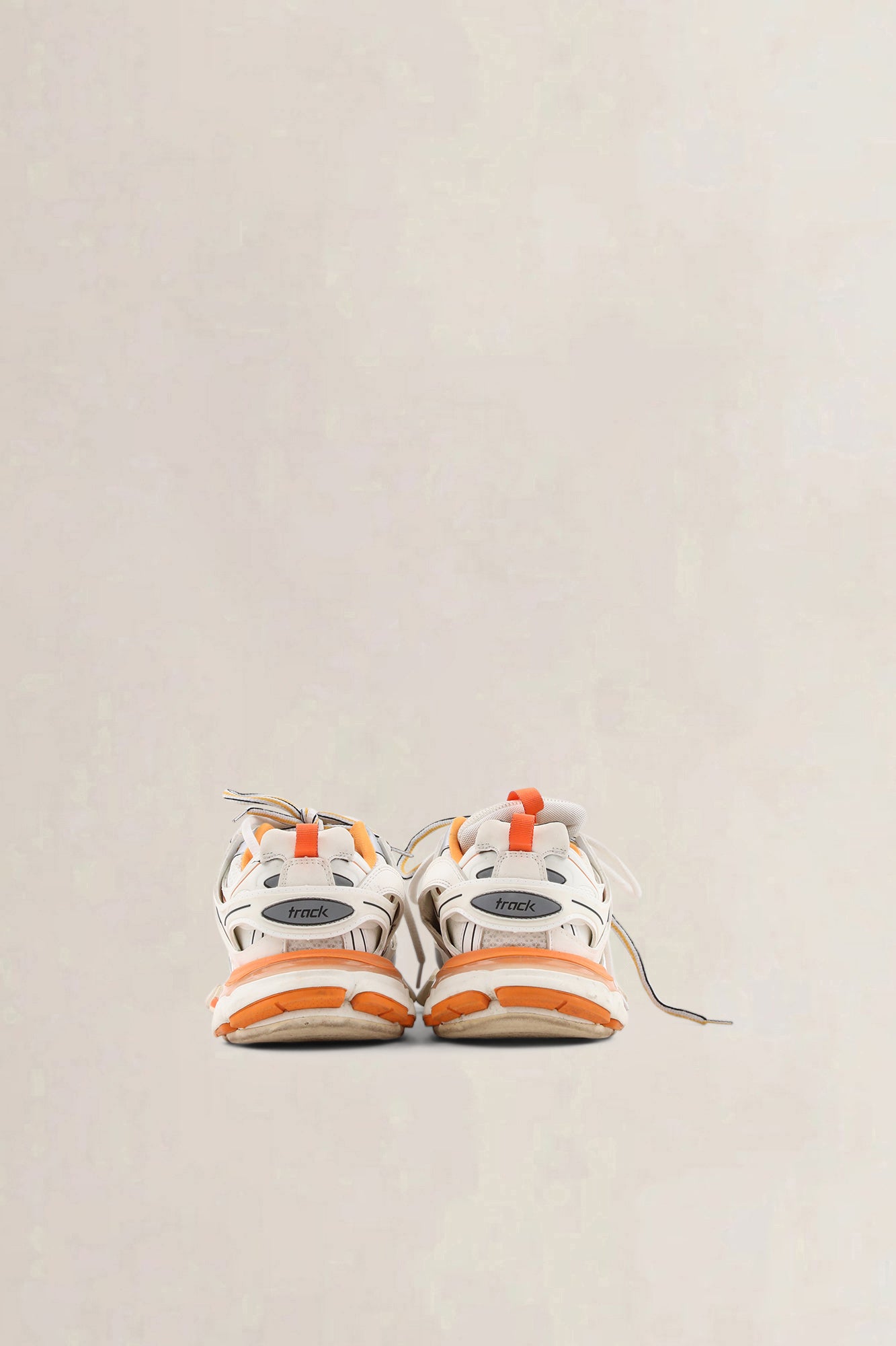 Balenciaga White/Orange Track Sneakers