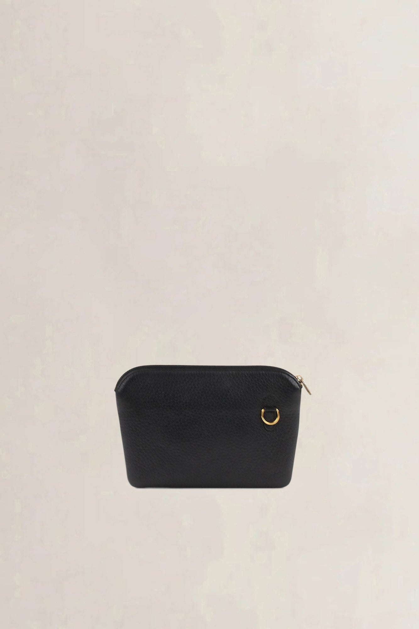 Delvaux blue leather pouch — preloved