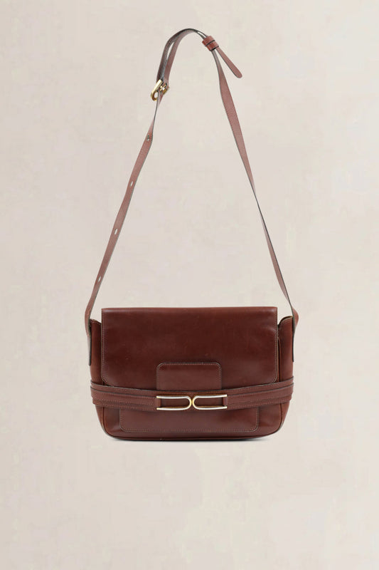 Delvaux Brown Leather Crossbody Bag