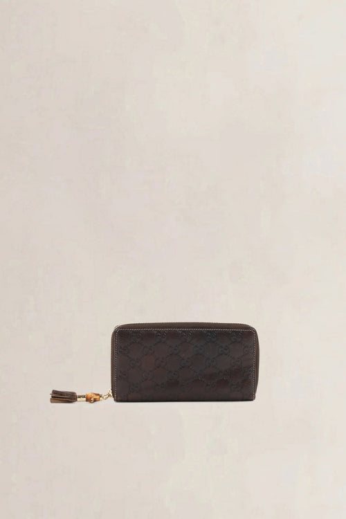 Portefeuille Gucci en toile GG monogram brun