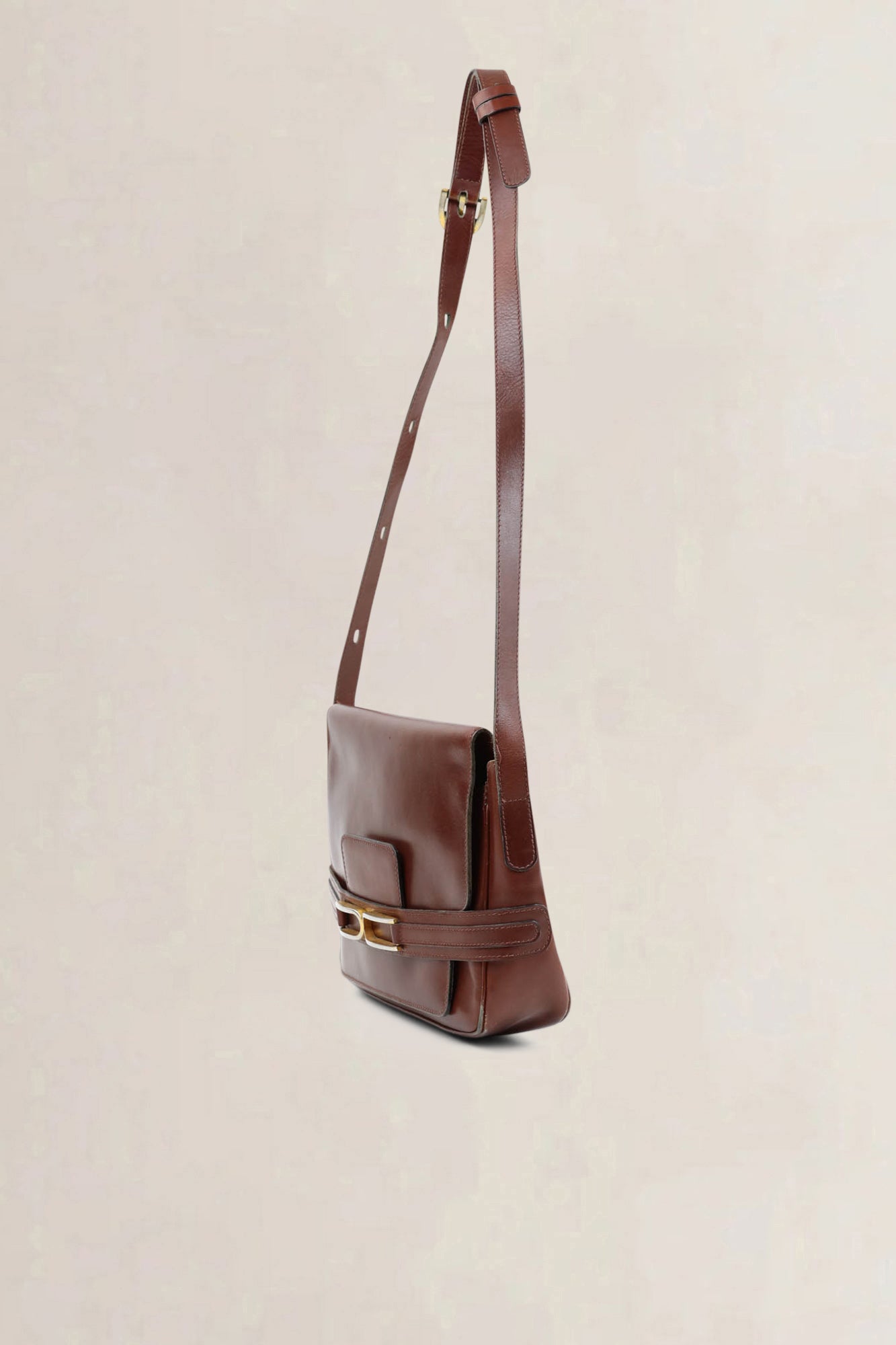 Delvaux Brown Leather Crossbody Bag