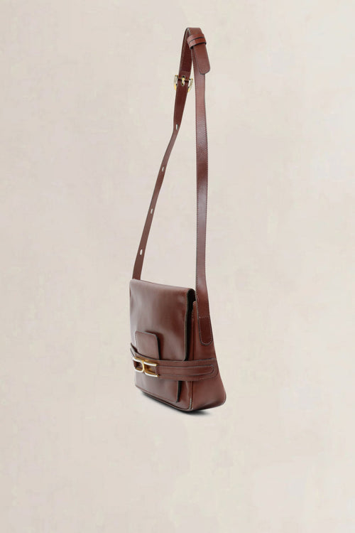 Delvaux Brown Leather Crossbody Bag