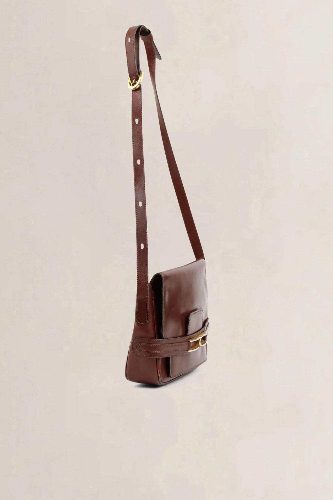 Delvaux Brown Leather Crossbody Bag