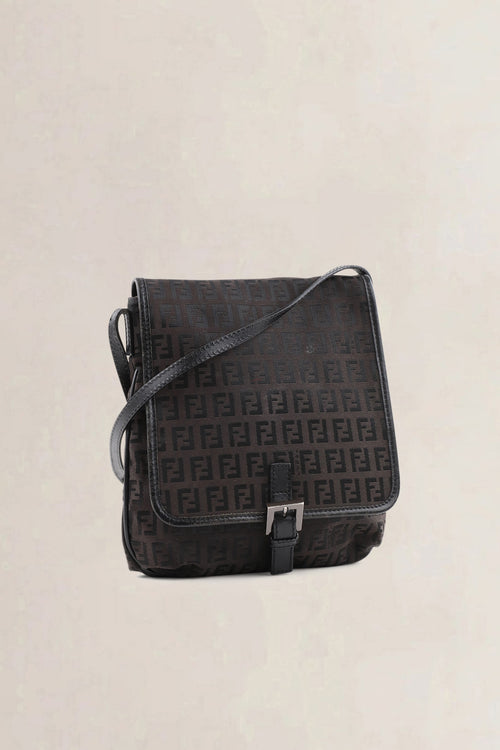 Fendi Black Zucchino Crossbody Bag