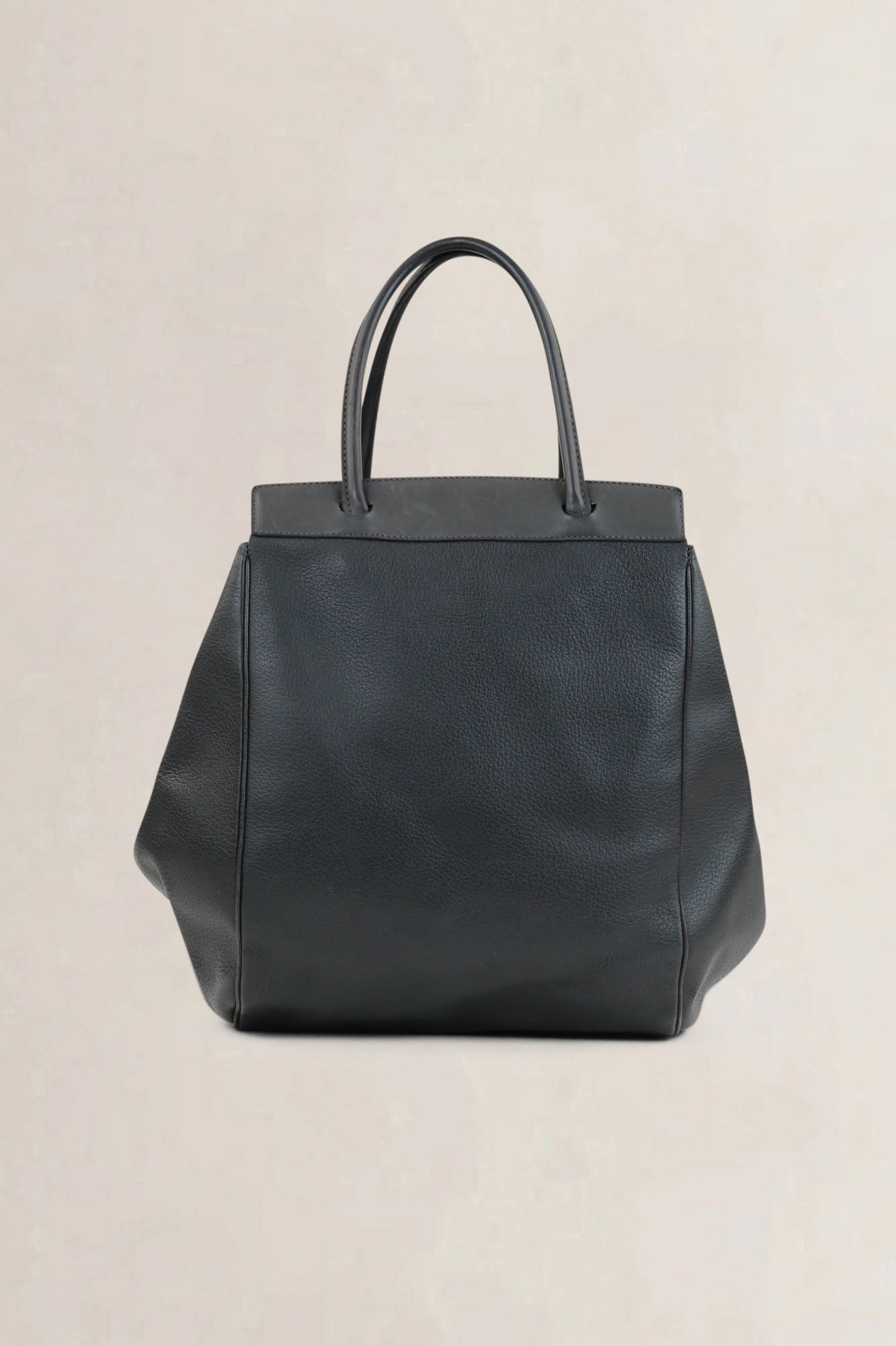 Deux De Delvaux Grey Baladin Top Handle Bag