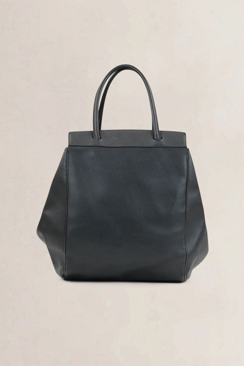Deux De Delvaux Grey Baladin Top Handle Bag
