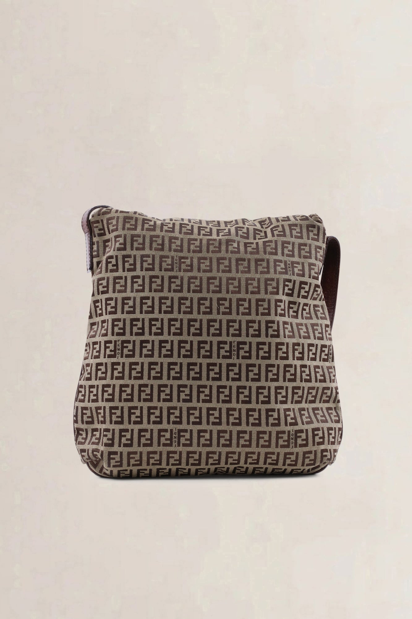 Fendi Brown Zucchino Baguette Crossbody Bag