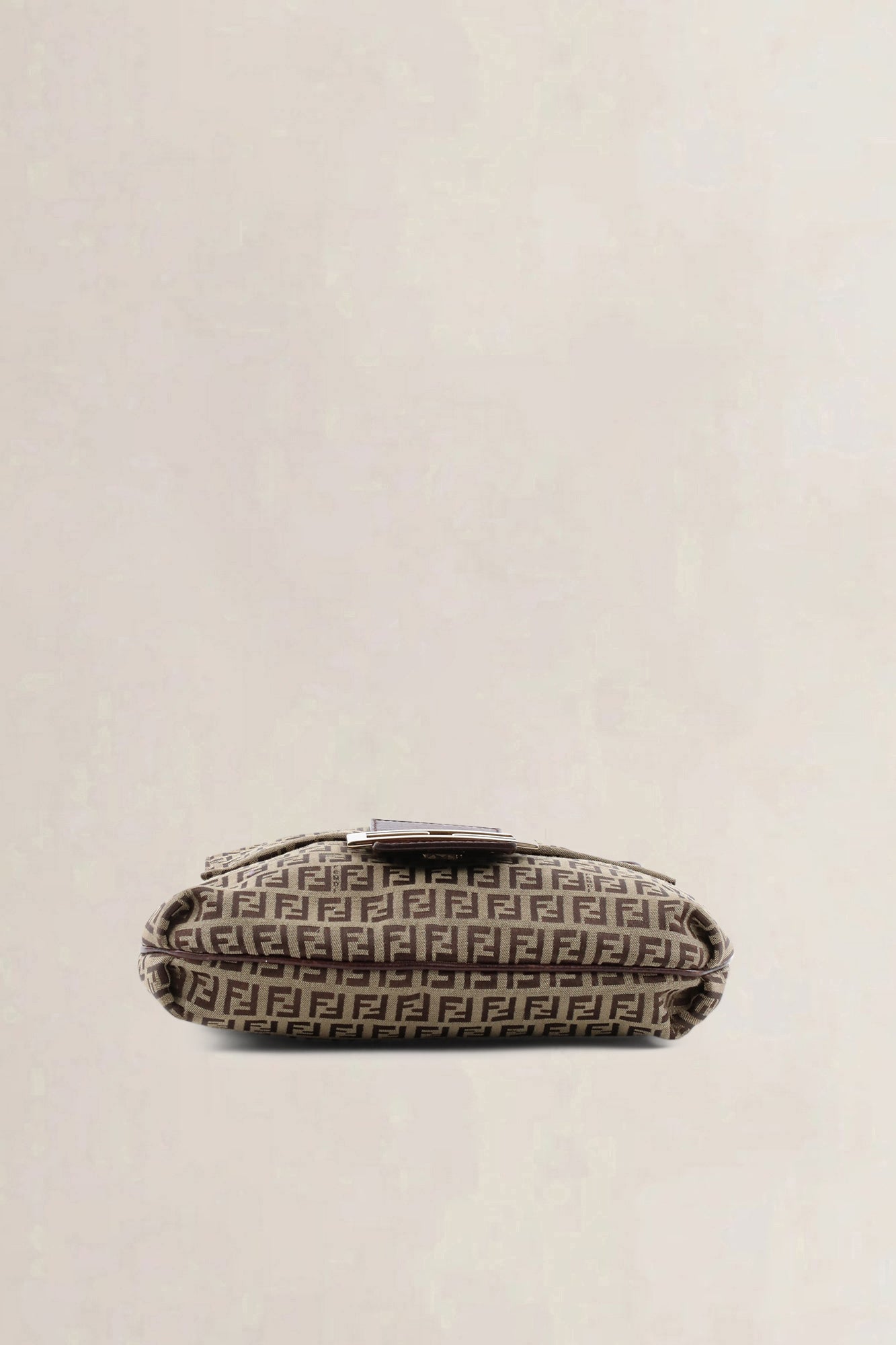 Fendi Brown Zucchino Baguette Crossbody Bag