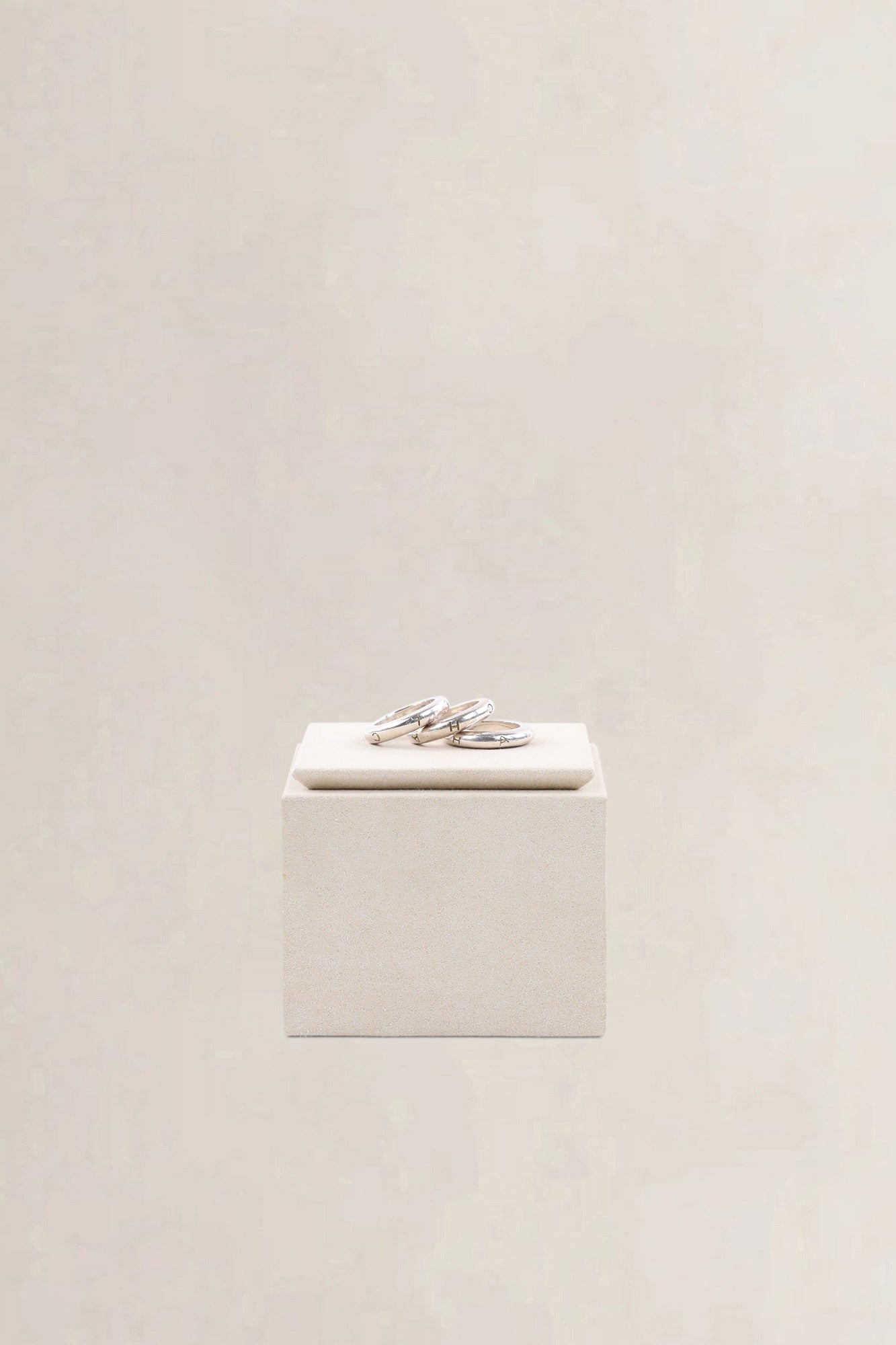Chanel Set Of 3 Sterling Silver Rings