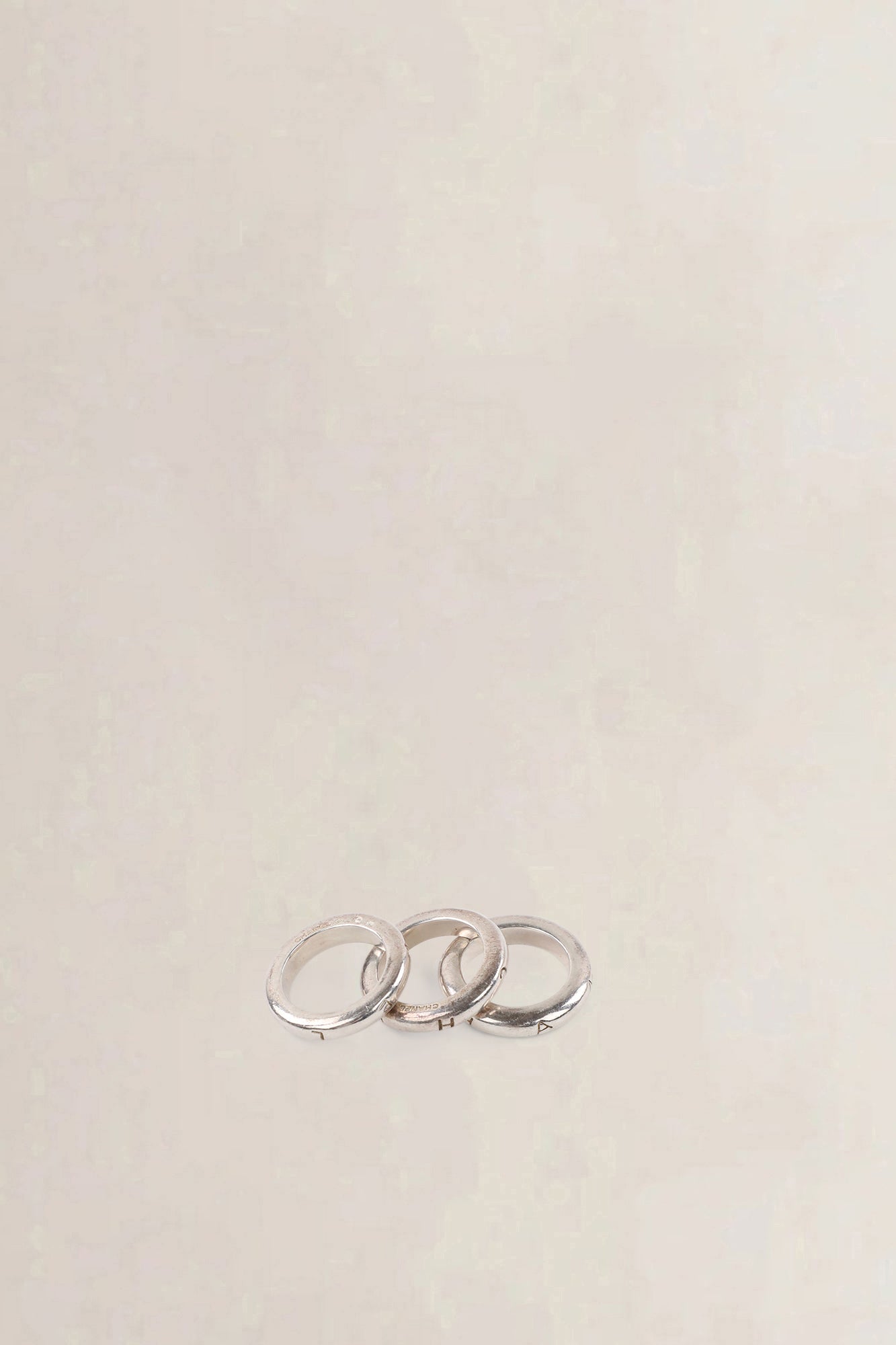Chanel Set Of 3 Sterling Silver Rings — preloved