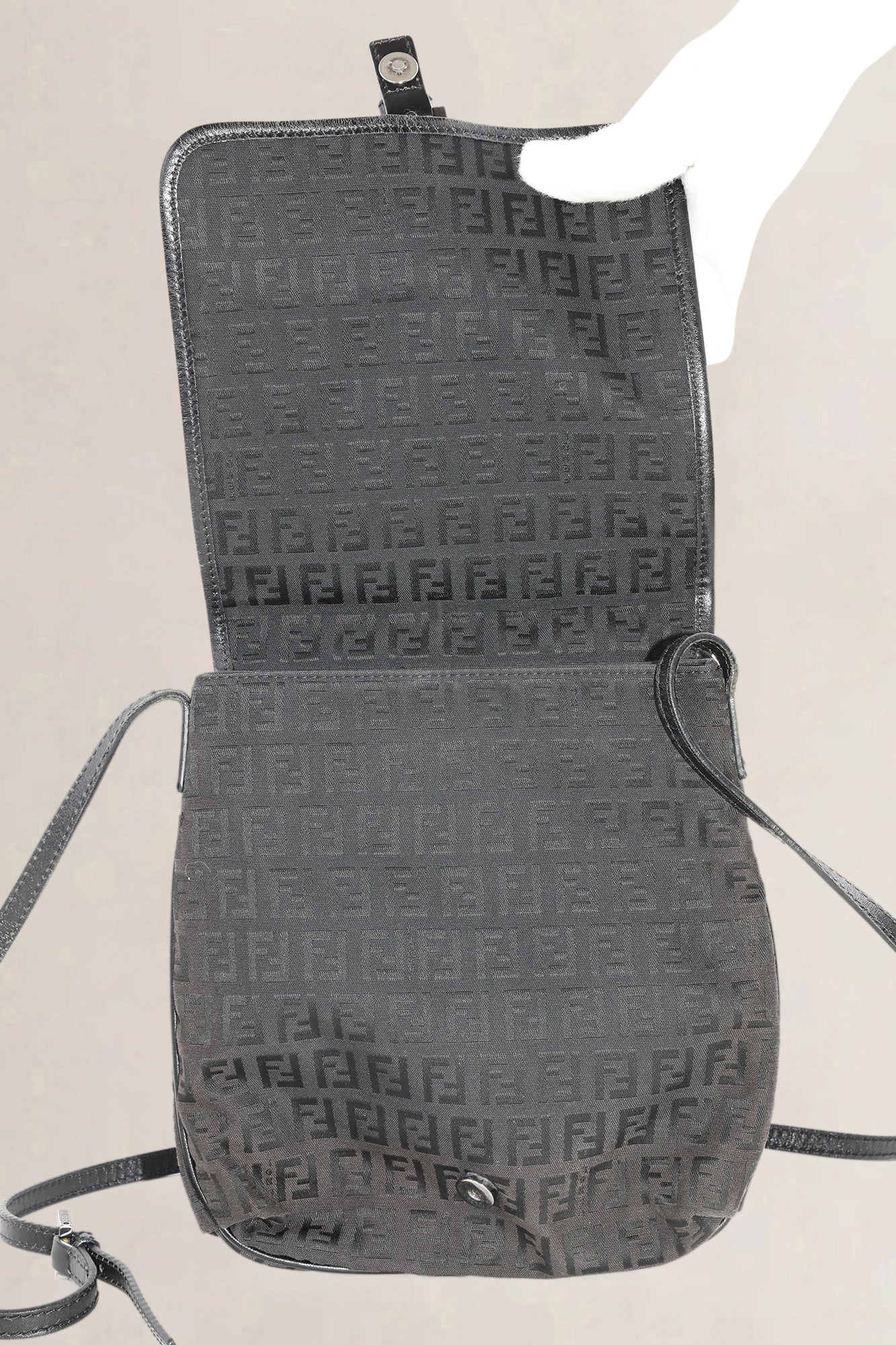 Fendi Black Zucchino Crossbody Bag