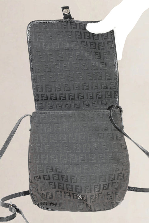 Fendi Black Zucchino Crossbody Bag