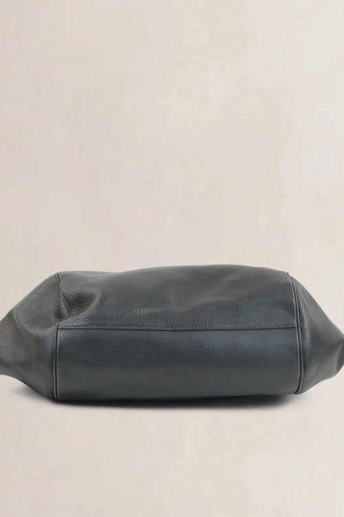 Deux De Delvaux Grey Baladin Top Handle Bag