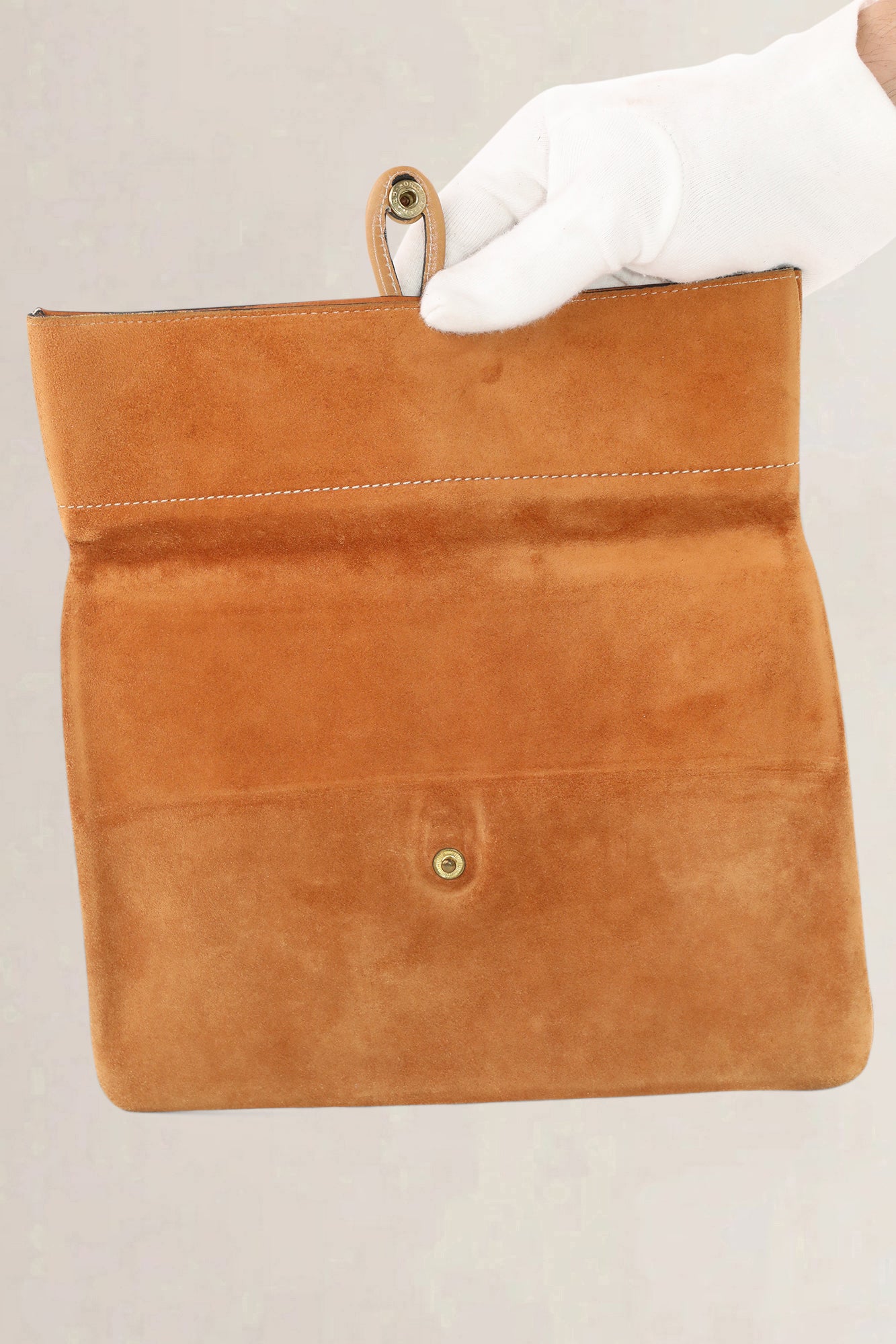 Delvaux Brown Suède Clutch