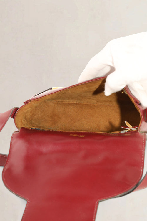 Delvaux Burgundy Crossbody Bag
