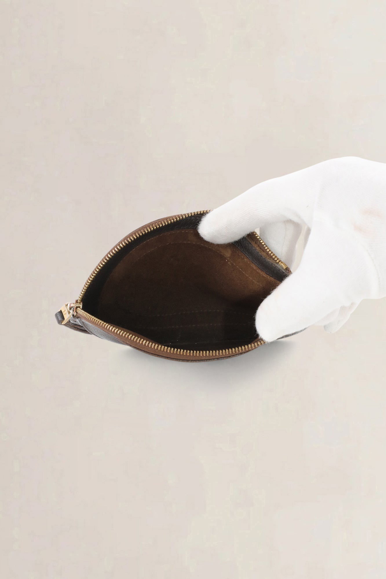 Delvaux Brown Taurillon Pin D Zip Wallet