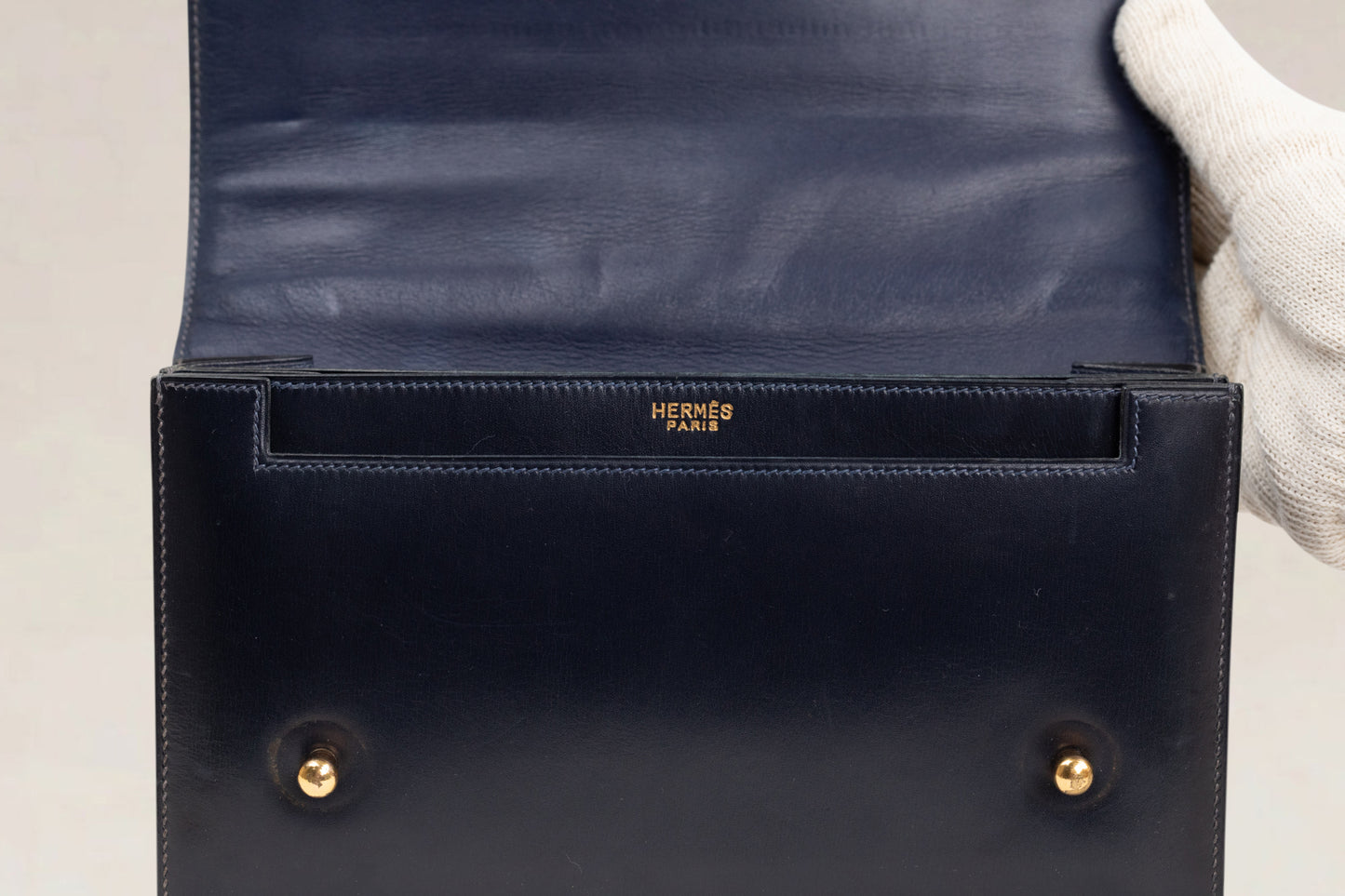 Hermès Blue Piano Top Handle Bag