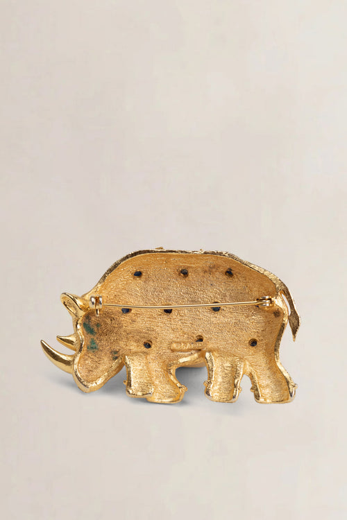 Vintage Capri Rhino Brooch