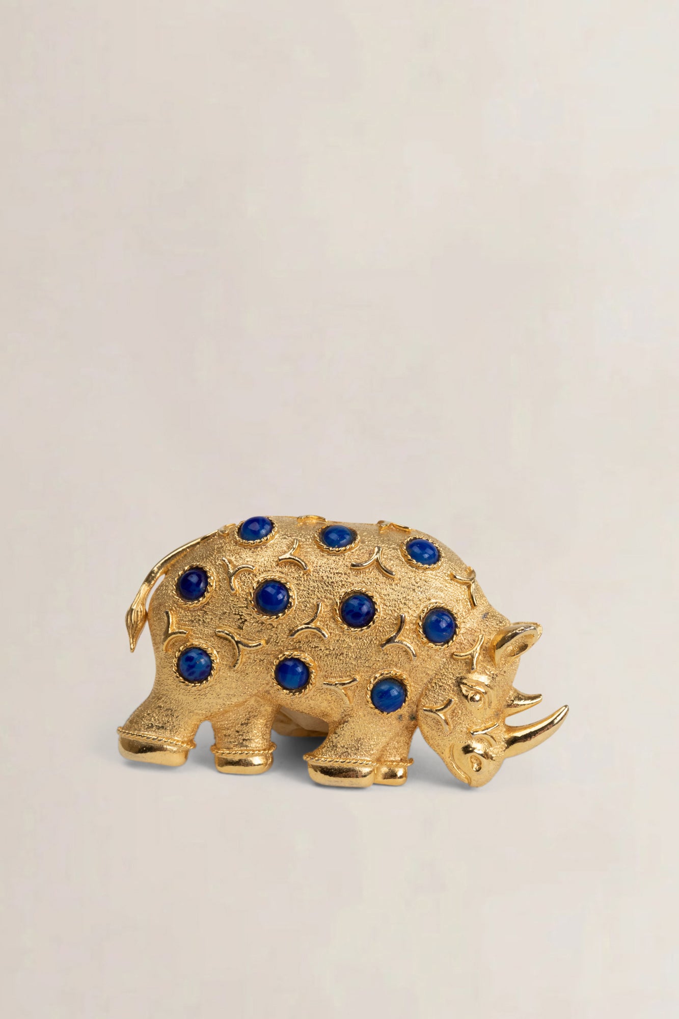 Vintage Capri Rhino Brooch