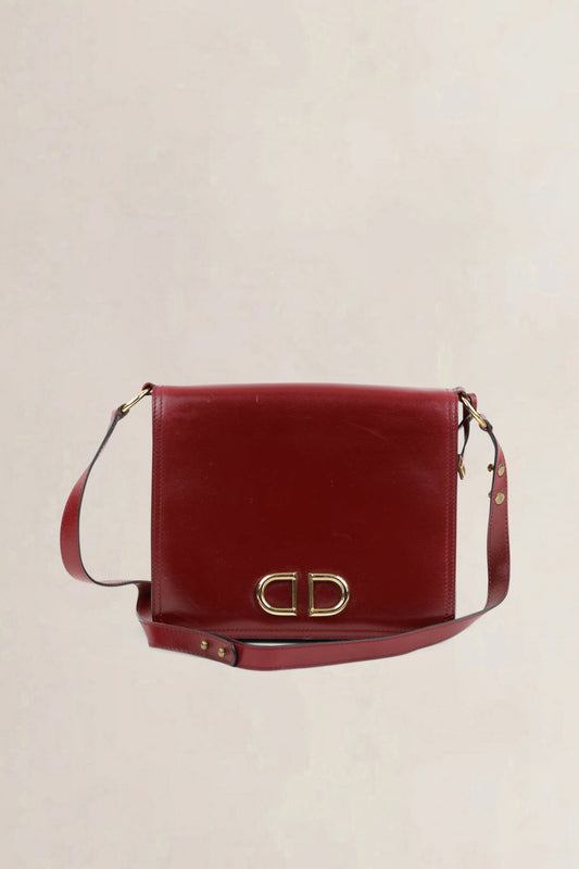 Delvaux Burgundy Camargue Shoulder Bag