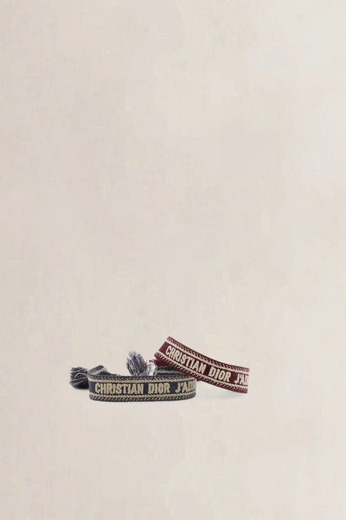 Christian Dior Woven Cotton J'Adior Friendship Bracelet Set