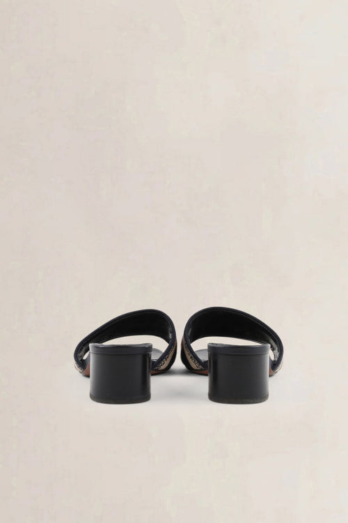 Christian Dior Blue Dway Heeled Slide
