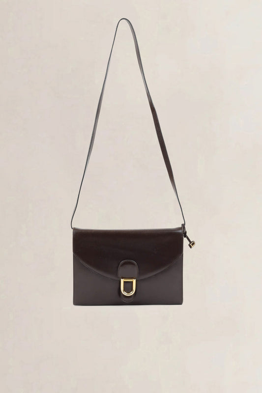 Delvaux Brown Gué Crossbody Bag