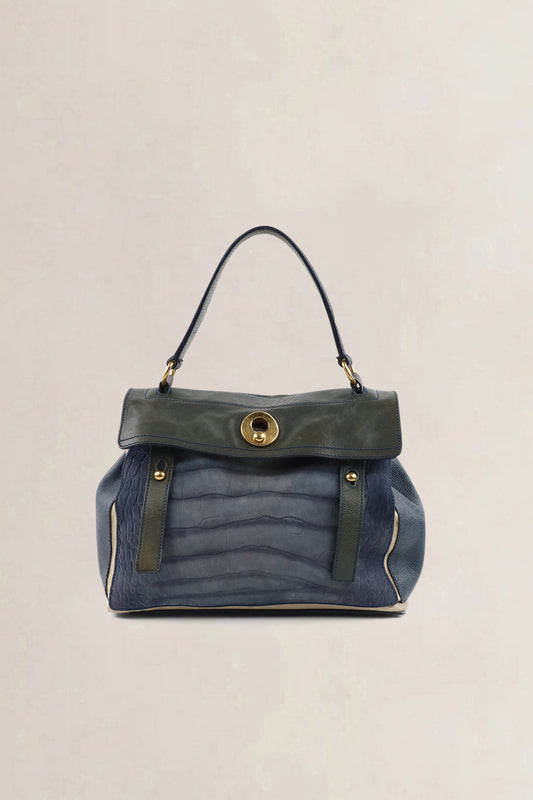 YSL Muse Two crocodile-embossed tricolour — vintage