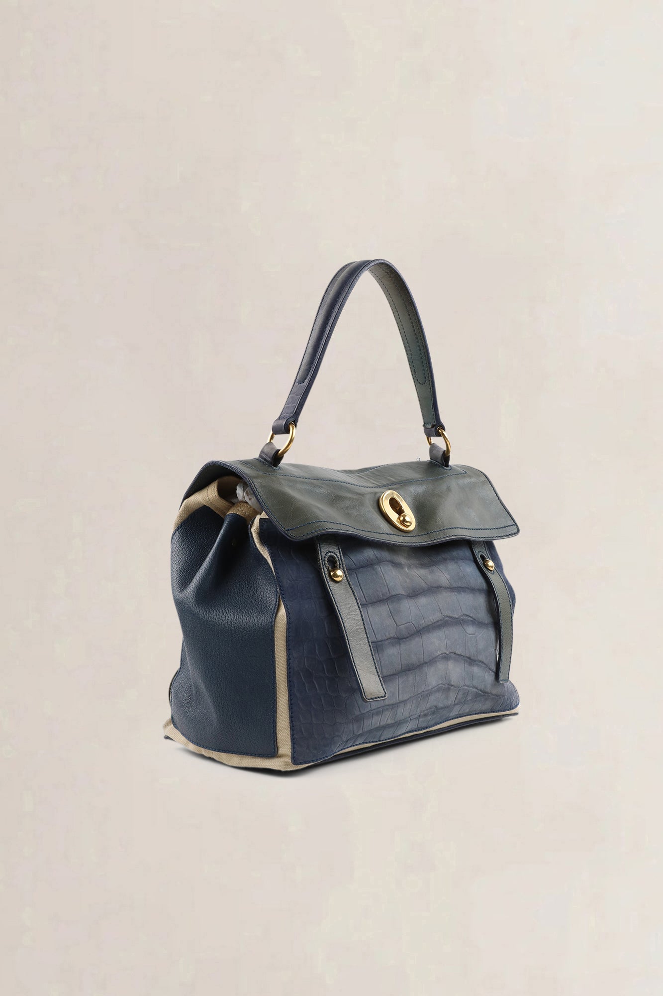 YSL Muse Two crocodile-embossed tricolour — vintage