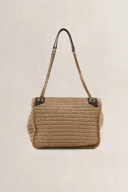 YSL Raffia Niki Medium Shoulder Bag