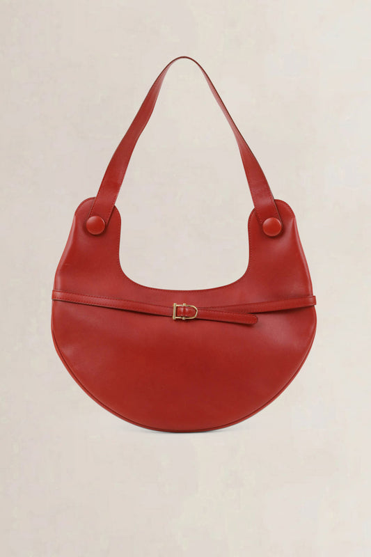 Delvaux Red Railway Shoulder Bag