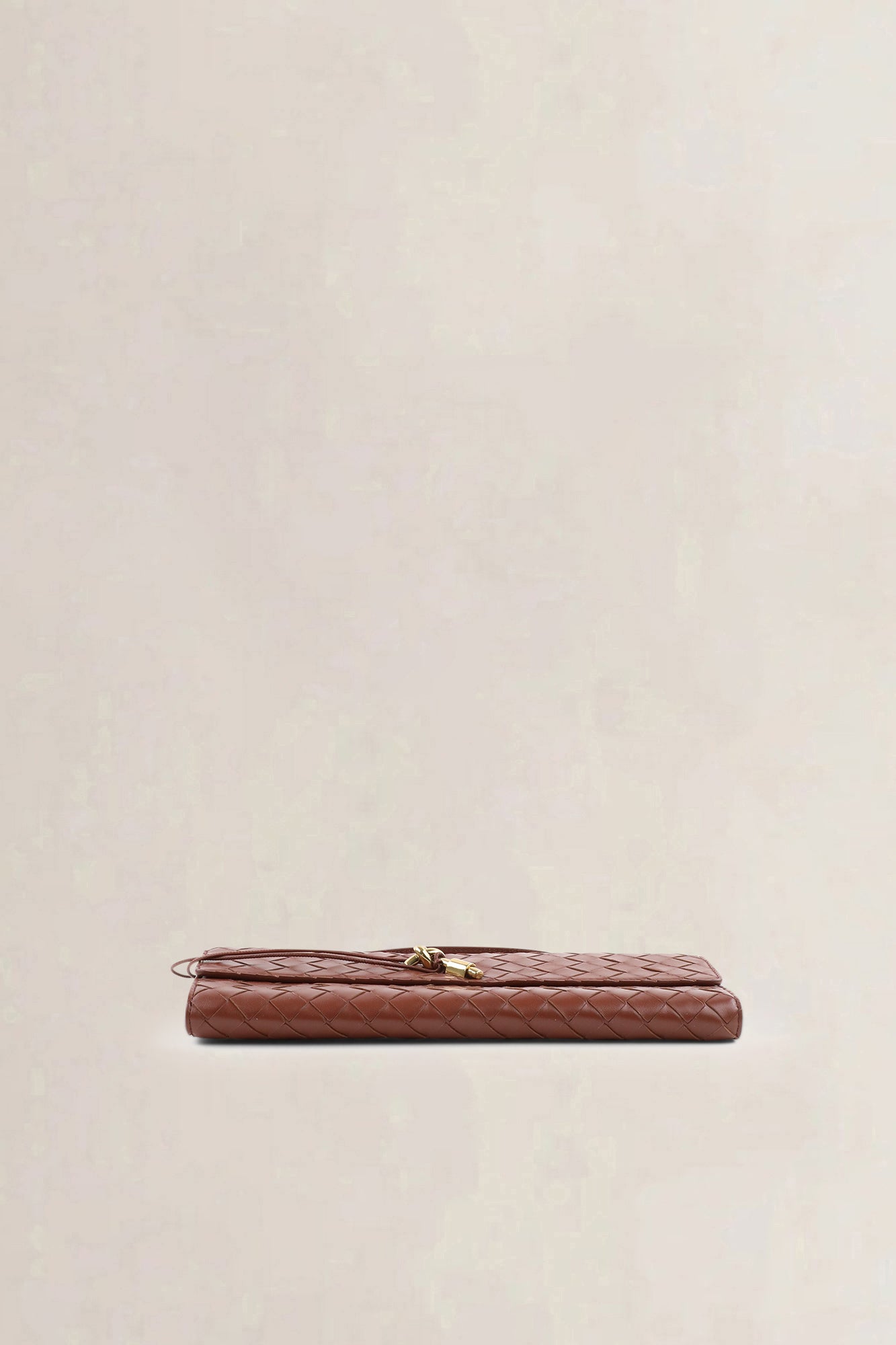 Bottega Veneta Brown Andiamo Clutch