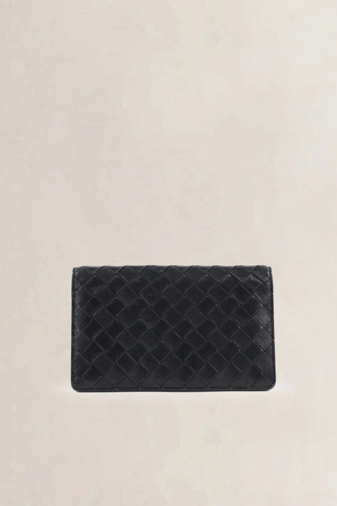 Bottega Veneta Intrecciato black wallet — preloved