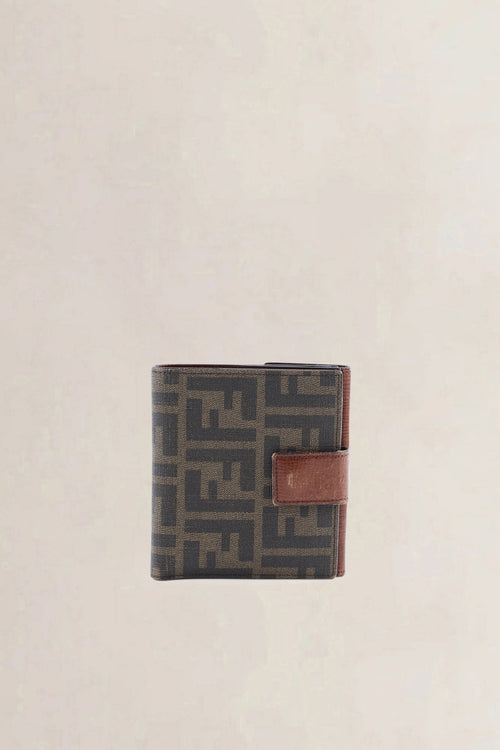 Fendi Brown Canvas/Leather Wallet