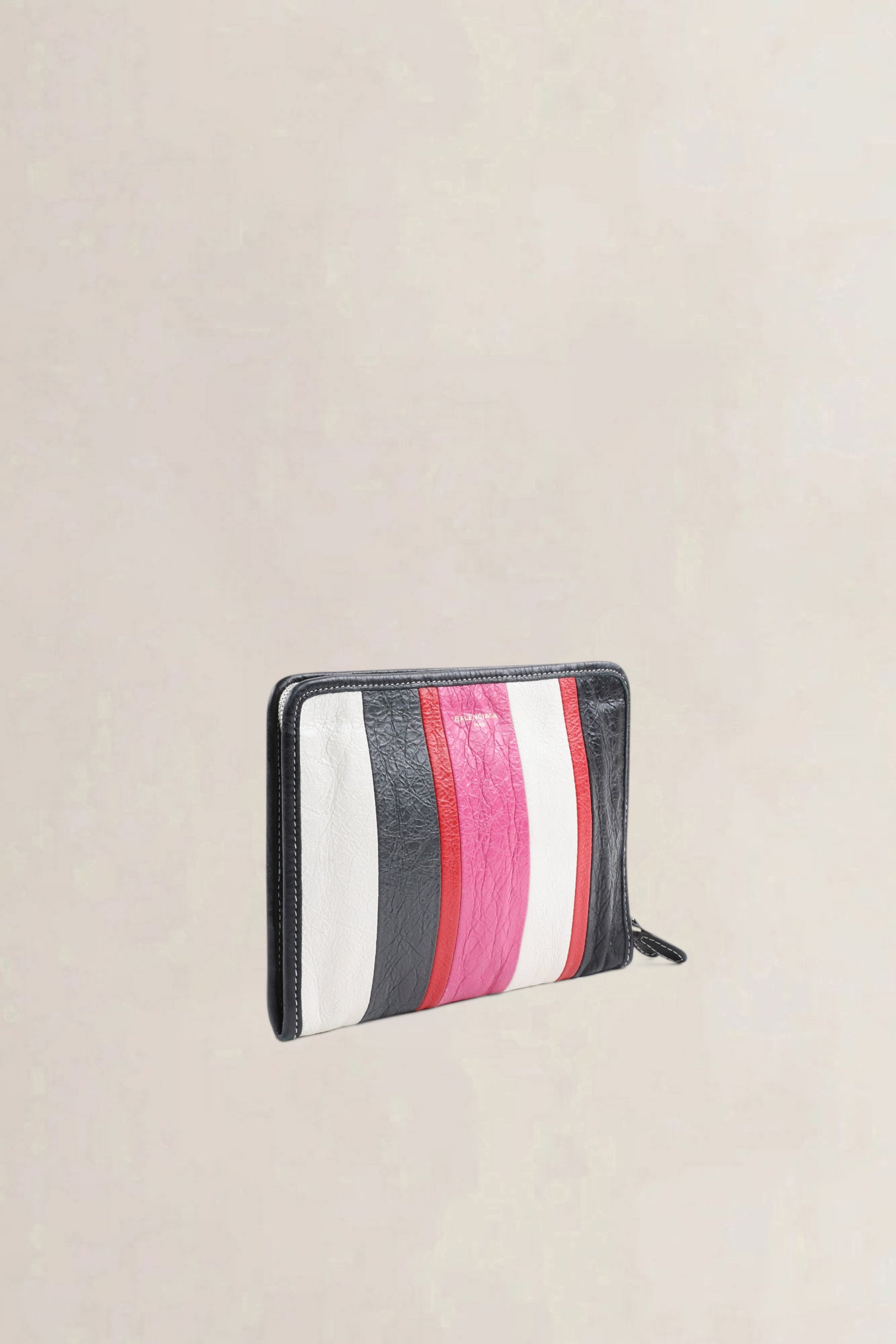 Balenciaga Bazar striped multicolour clutch — vintage