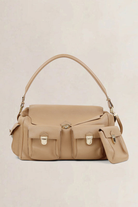 Delvaux Coquin Poches Blush Shoulder Bag