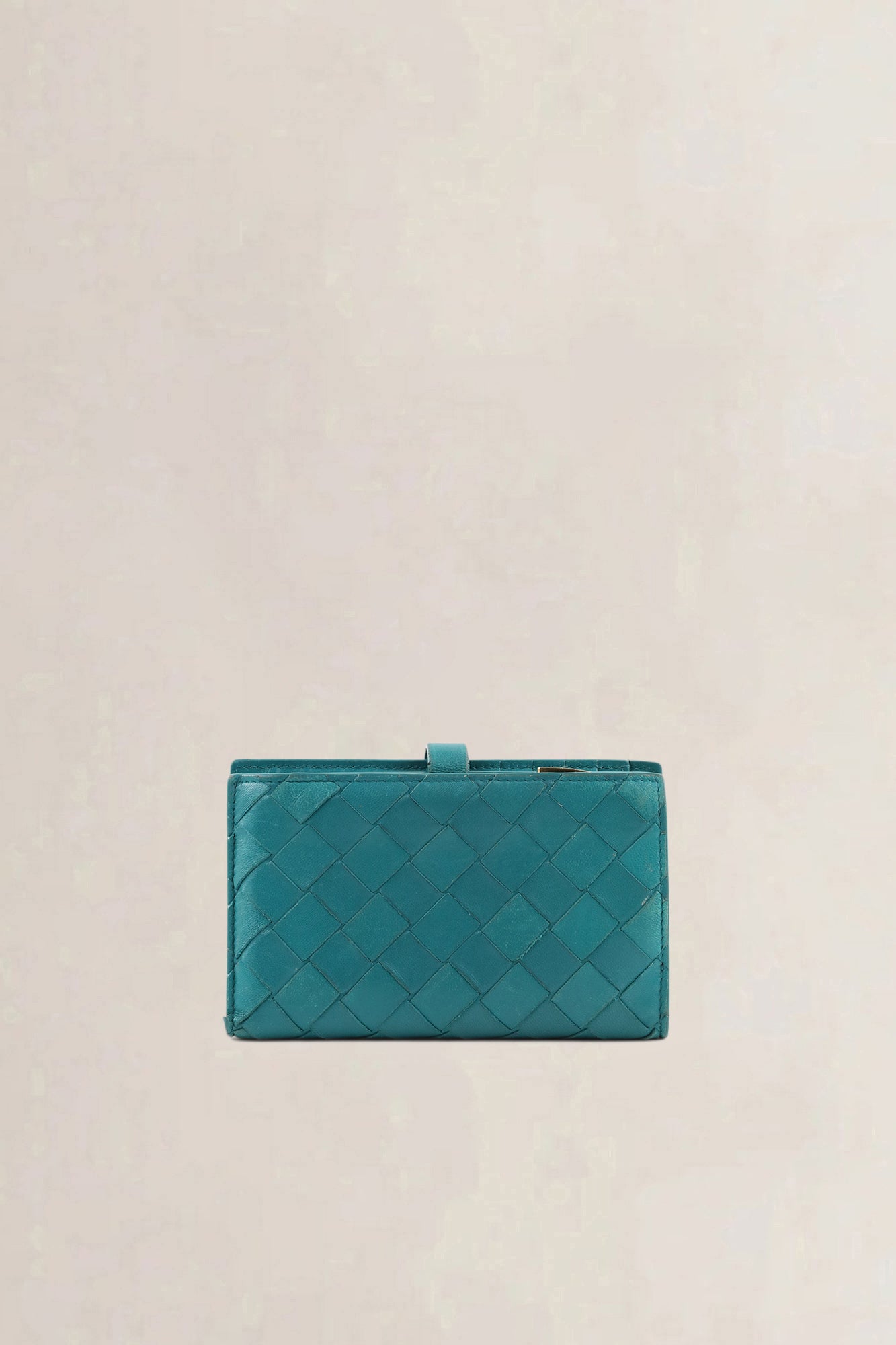 Bottega Veneta Turquoise Intrecciato Leather Wallet