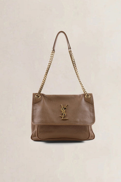 YSL Brown Niki Medium Crossbody Bag