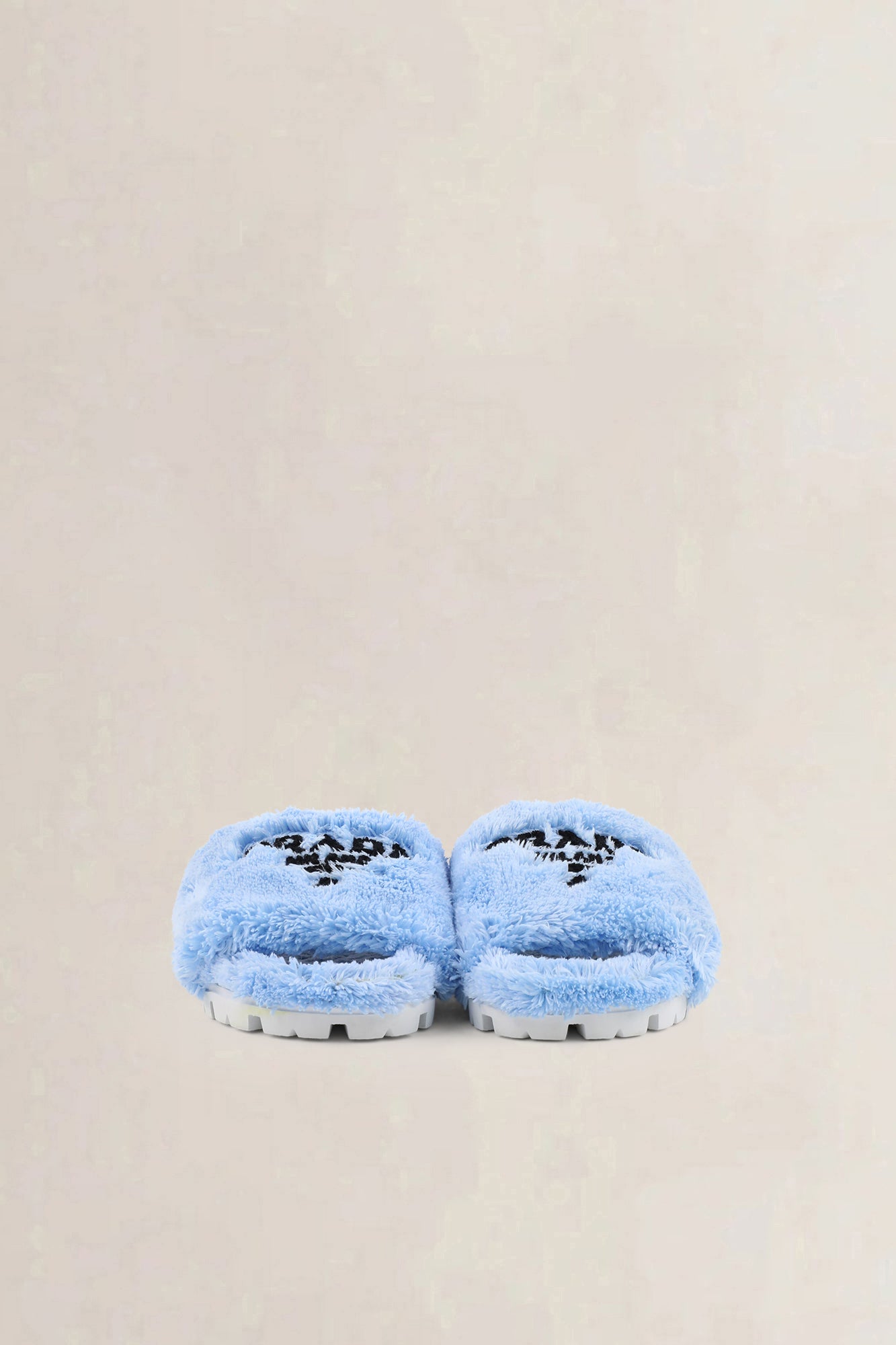 Prada Logo-Embroidered Terry-Cloth Slide Sandals