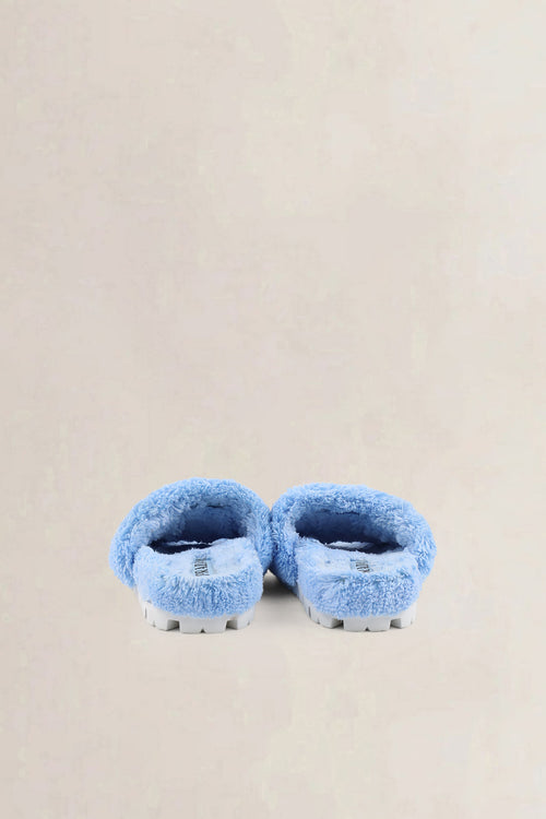 Prada Logo-Embroidered Terry-Cloth Slide Sandals