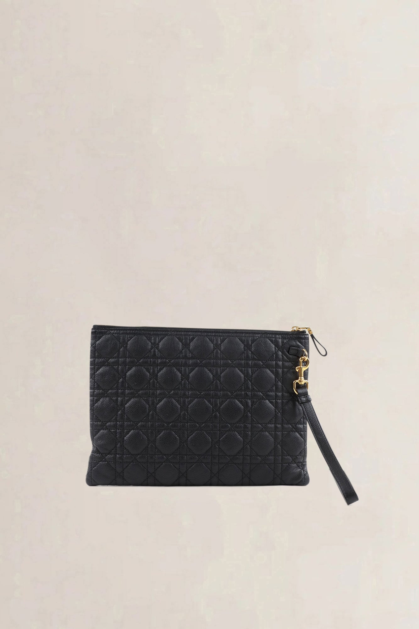 Christian Dior Black Large Caro Daily Pouch